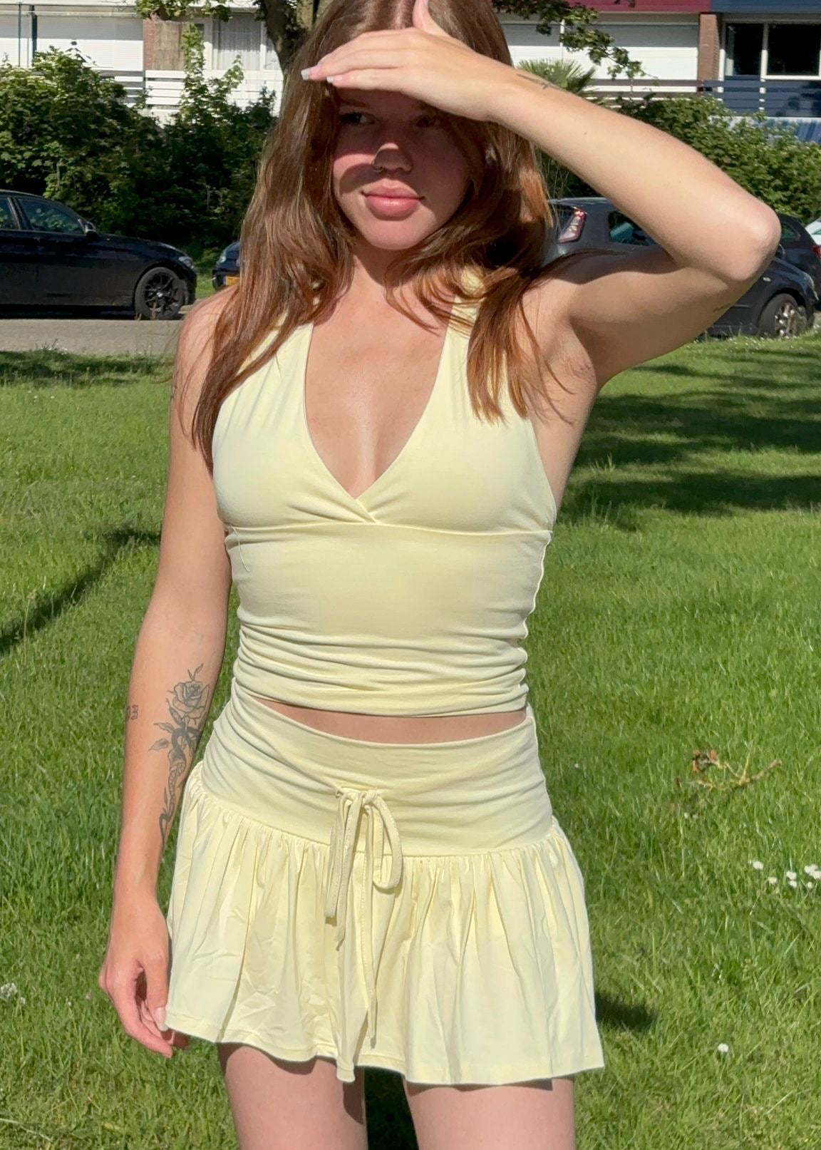 Fenna Halter Top Yellow