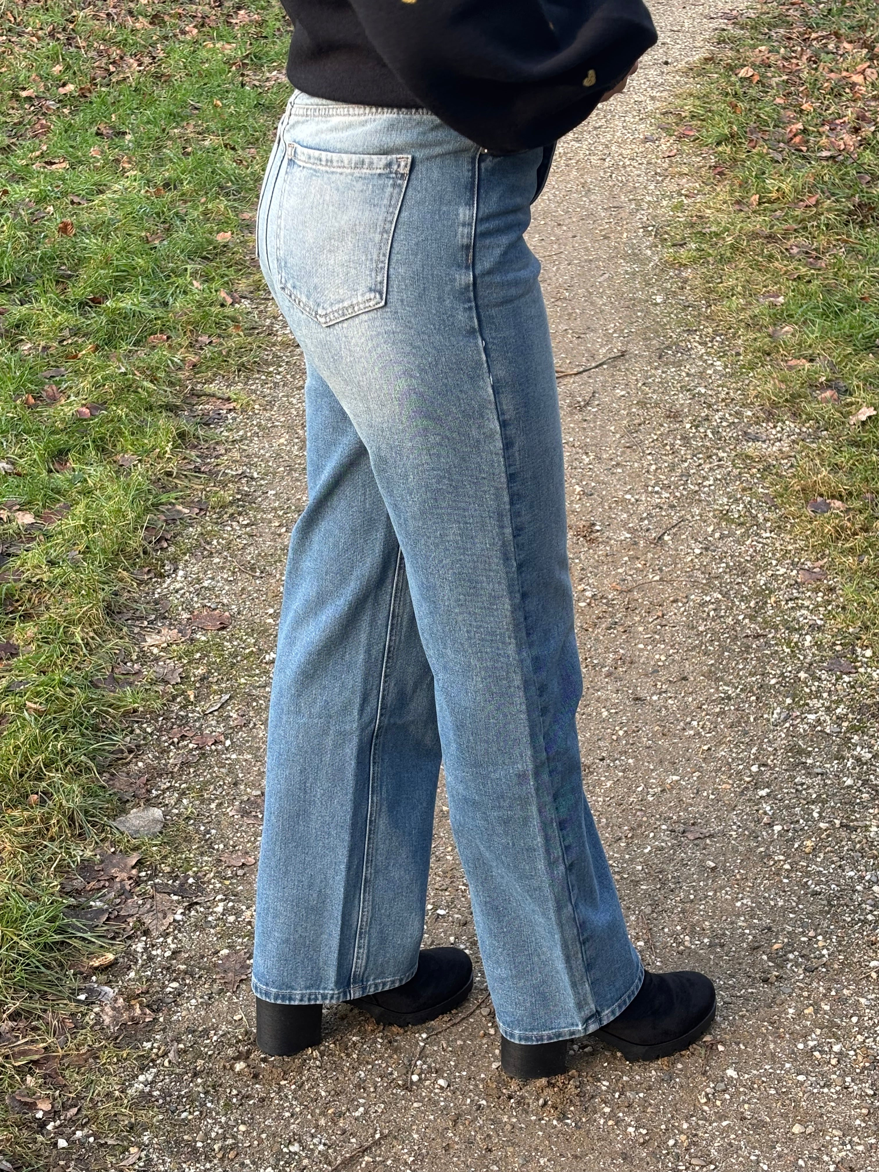 Denim Jeans Zip Up