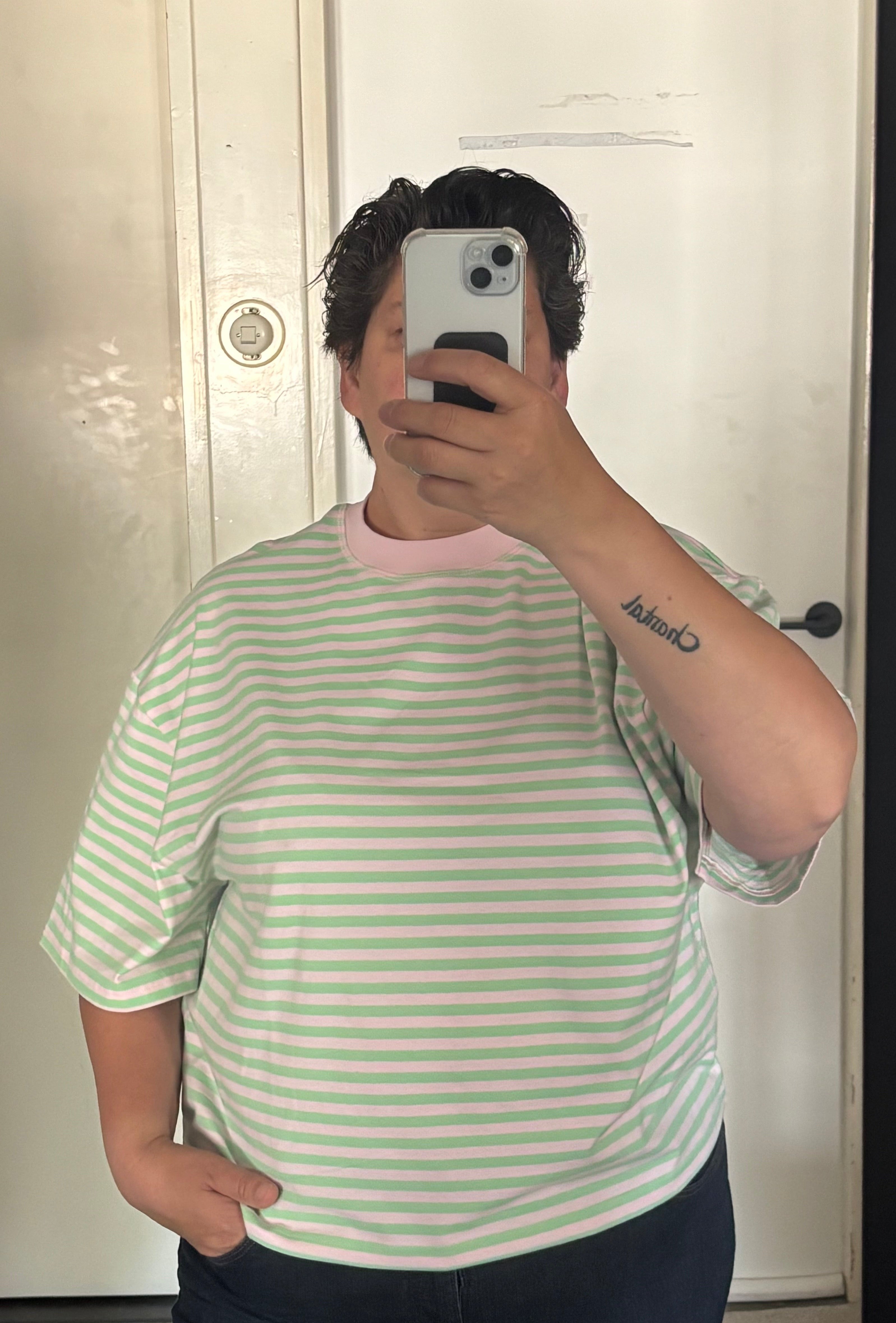 Stripe Tee Strawberry Matcha