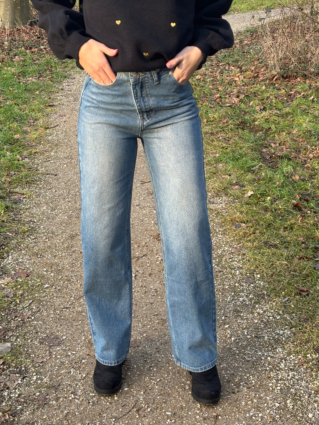 Denim Jeans Zip Up