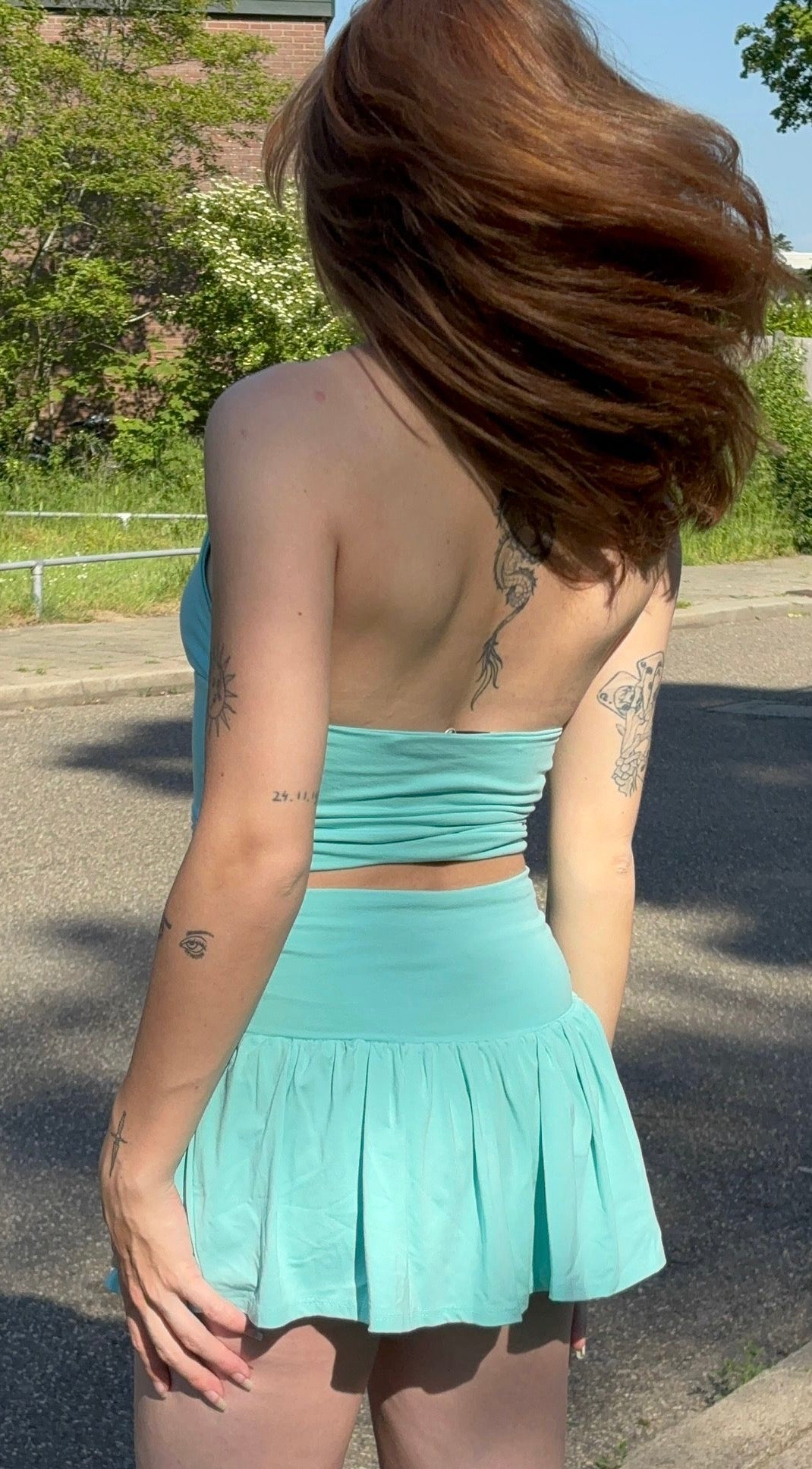 Fenna Skort Aqua