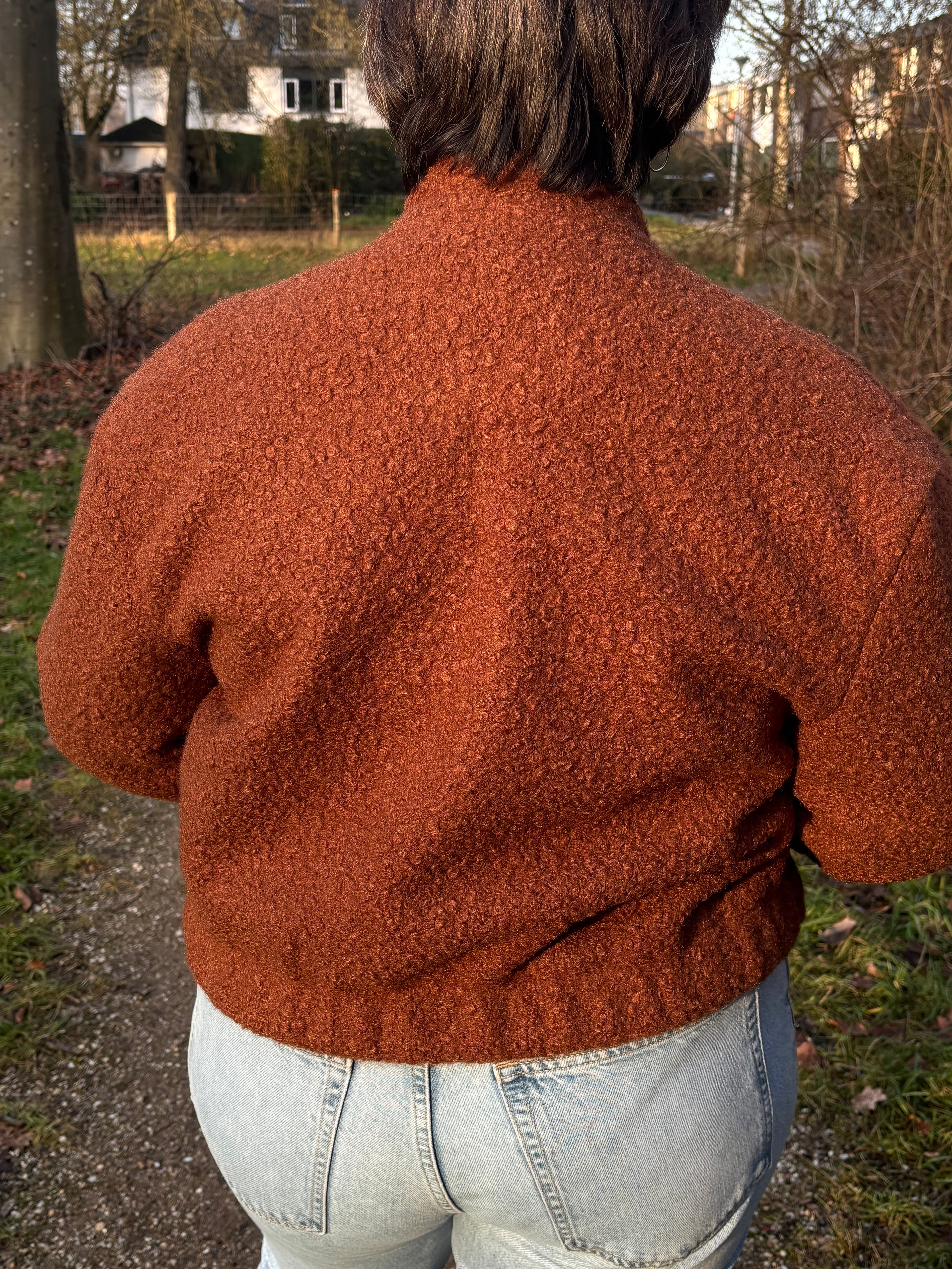 Teddy Bomber Jacket Brown