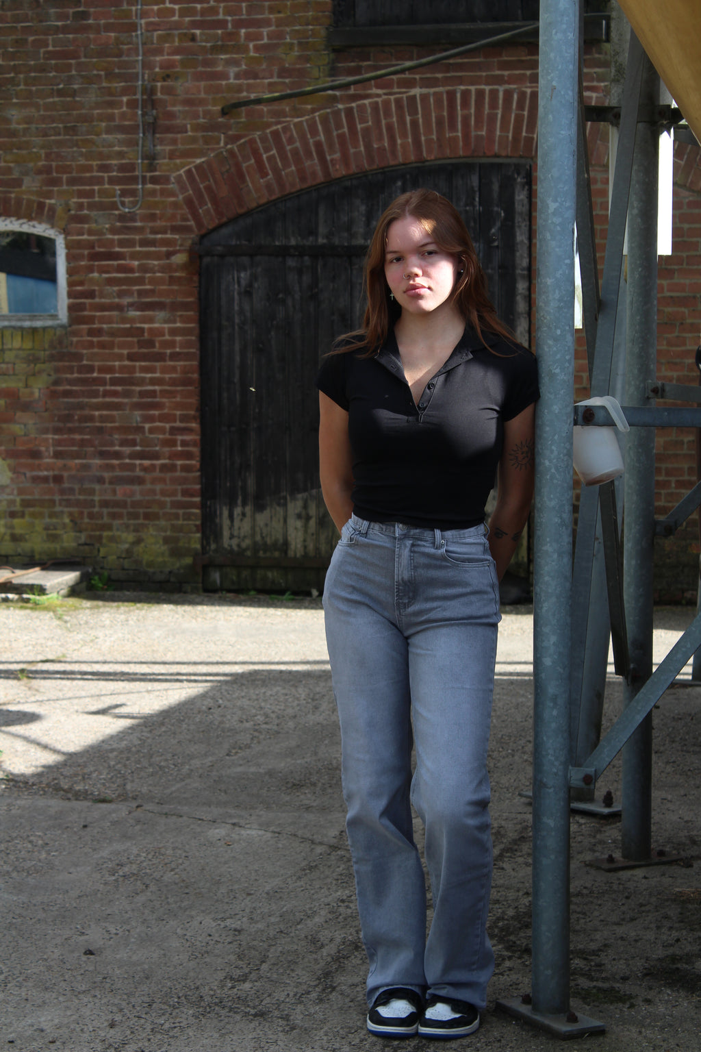Alexa Straight Leg Jeans Grey